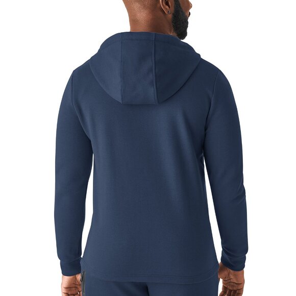 NWT Members Mark Mens Full Zip Double Knit Kangaroo Pocket Long Active Hoodie XL - Picture 3 of 6